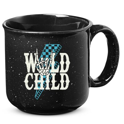 Wild Child Rock And Roll Lightning Bolt 15oz Campfire Ceramic Mug
