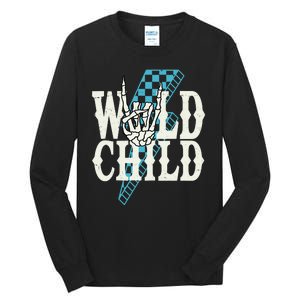 Wild Child Rock And Roll Lightning Bolt Tall Long Sleeve T-Shirt