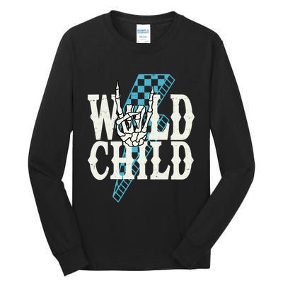 Wild Child Rock And Roll Lightning Bolt Tall Long Sleeve T-Shirt