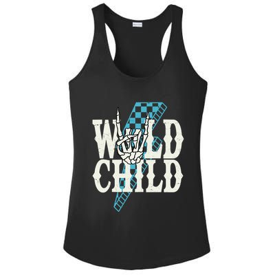 Wild Child Rock And Roll Lightning Bolt Ladies PosiCharge Competitor Racerback Tank