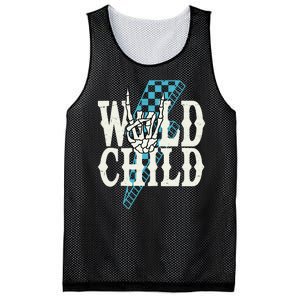 Wild Child Rock And Roll Lightning Bolt Mesh Reversible Basketball Jersey Tank