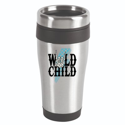 Wild Child Rock And Roll Lightning Bolt 16oz Travel Tumbler