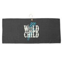 Wild Child Rock And Roll Lightning Bolt Large Microfiber Waffle Golf Towel