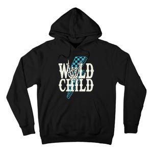 Wild Child Rock And Roll Lightning Bolt Tall Hoodie