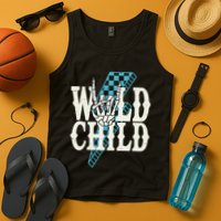 Wild Child Rock And Roll Lightning Bolt Tank Top
