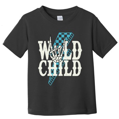 Wild Child Rock And Roll Lightning Bolt Toddler T-Shirt