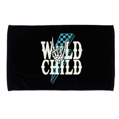 Wild Child Rock And Roll Lightning Bolt Microfiber Hand Towel