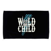Wild Child Rock And Roll Lightning Bolt Microfiber Hand Towel