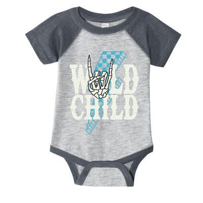 Wild Child Rock And Roll Lightning Bolt Infant Baby Jersey Bodysuit
