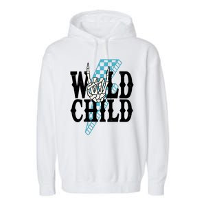 Wild Child Rock And Roll Lightning Bolt Garment-Dyed Fleece Hoodie