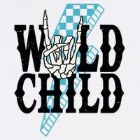 Wild Child Rock And Roll Lightning Bolt Garment-Dyed Sweatshirt