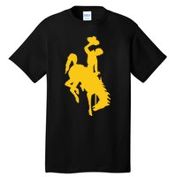 Wyoming Cowboy Riding A Bucking Horse Tall T-Shirt