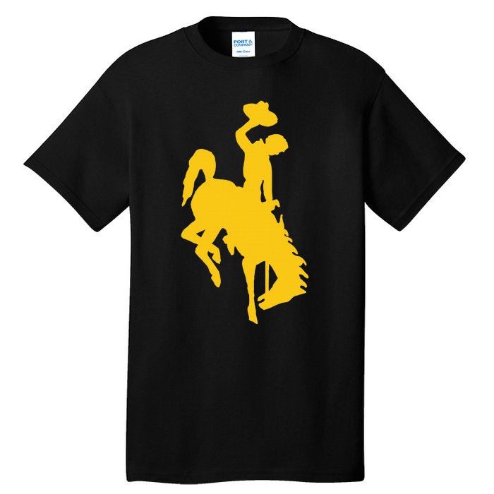 Wyoming Cowboy Riding A Bucking Horse Tall T-Shirt