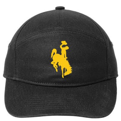 Wyoming Cowboy Riding A Bucking Horse 7-Panel Snapback Hat