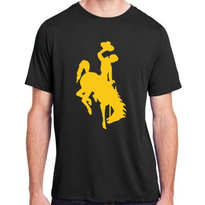 Wyoming Cowboy Riding A Bucking Horse Adult ChromaSoft Performance T-Shirt