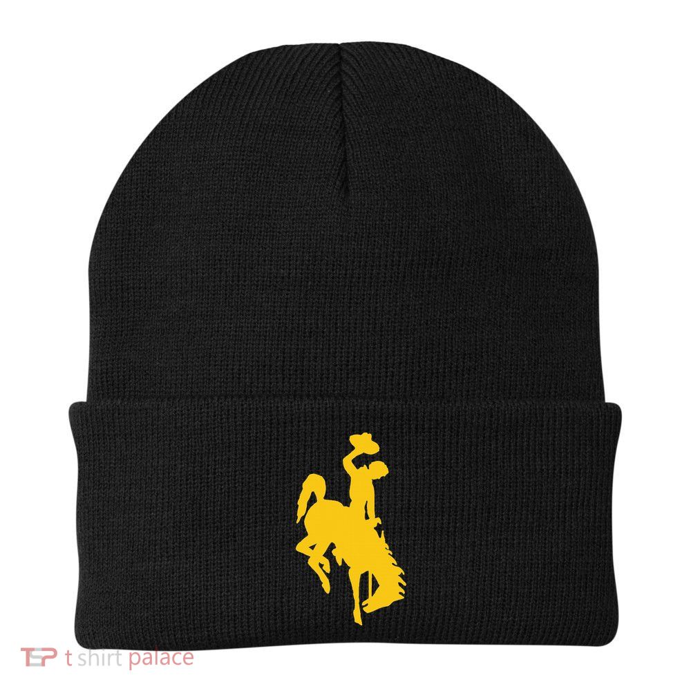Wyoming Cowboy Riding A Bucking Horse Beanie