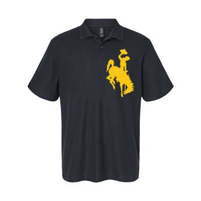 Wyoming Cowboy Riding A Bucking Horse Softstyle Adult Sport Polo