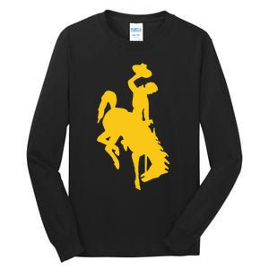 Wyoming Cowboy Riding A Bucking Horse Tall Long Sleeve T-Shirt