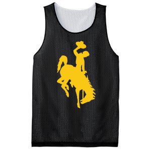 Wyoming Cowboy Riding A Bucking Horse Mesh Reversible Basketball Jersey Tank