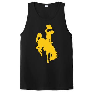 Wyoming Cowboy Riding A Bucking Horse PosiCharge Competitor Tank