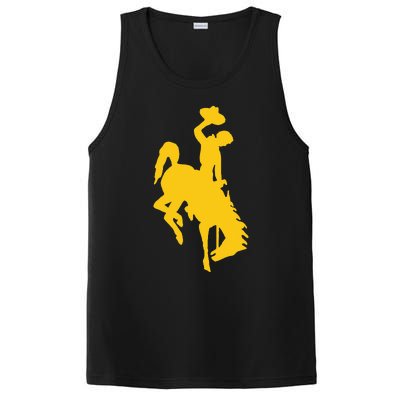 Wyoming Cowboy Riding A Bucking Horse PosiCharge Competitor Tank