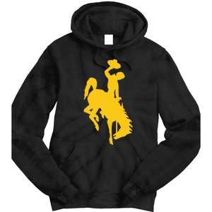 Wyoming Cowboy Riding A Bucking Horse Tie Dye Hoodie