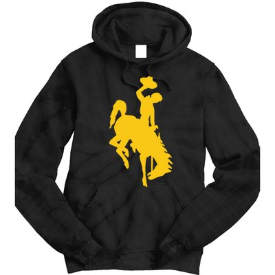 Wyoming Cowboy Riding A Bucking Horse Tie Dye Hoodie