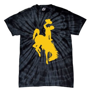 Wyoming Cowboy Riding A Bucking Horse Tie-Dye T-Shirt