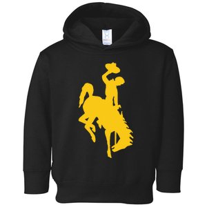 Wyoming Cowboy Riding A Bucking Horse Toddler Hoodie