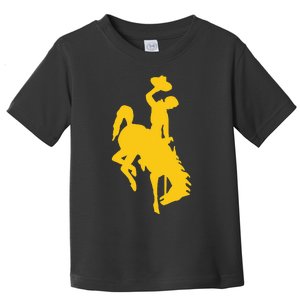 Wyoming Cowboy Riding A Bucking Horse Toddler T-Shirt