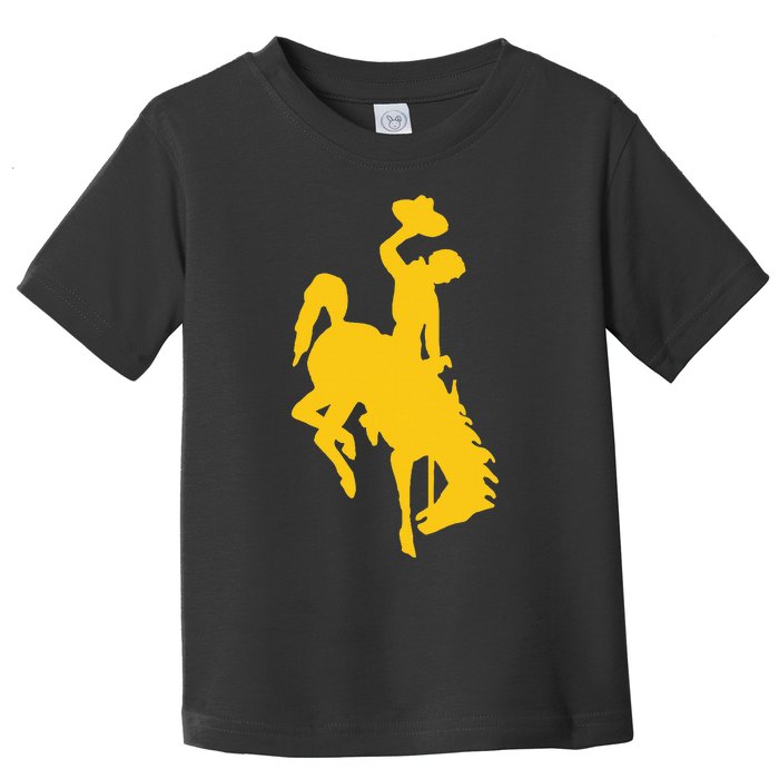 Wyoming Cowboy Riding A Bucking Horse Toddler T-Shirt