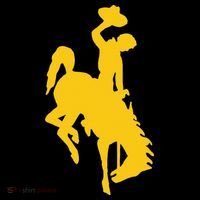 Wyoming Cowboy Riding A Bucking Horse Kids T-Shirt
