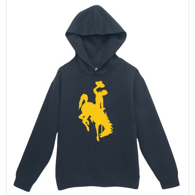 Wyoming Cowboy Riding A Bucking Horse Urban Pullover Hoodie