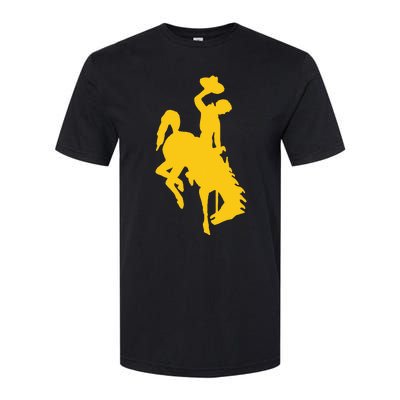 Wyoming Cowboy Riding A Bucking Horse Softstyle® CVC T-Shirt