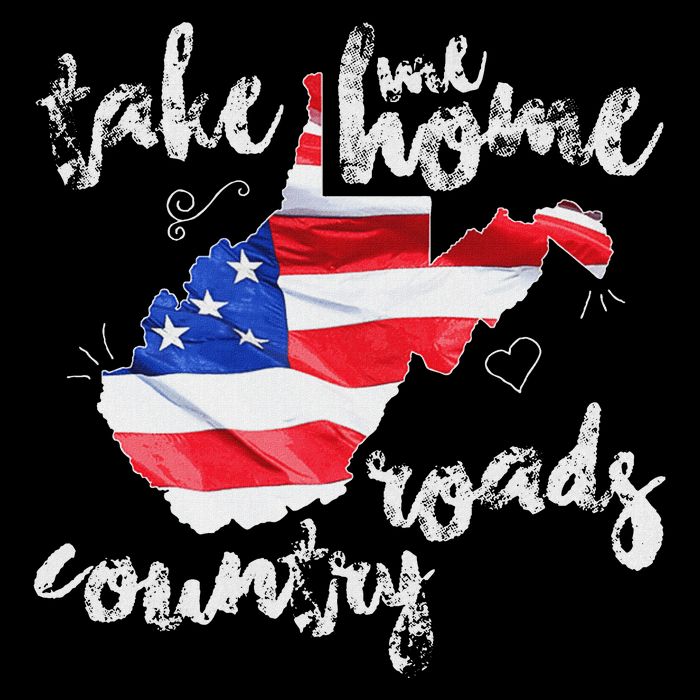 Wv Country Roads West Virginia Drawstring Bag