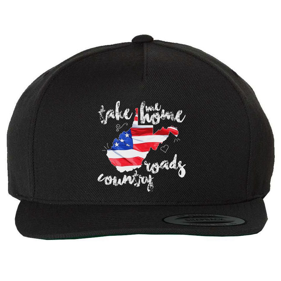 Wv Country Roads West Virginia Wool Snapback Cap