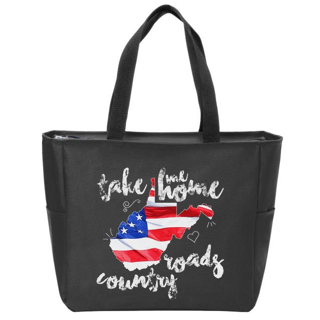 Wv Country Roads West Virginia Zip Tote Bag