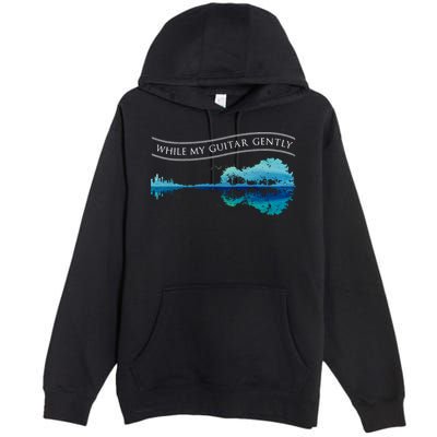 Womens Classic Rock Tee While My Guitar Gently Thebeatles Men Style VNeck Premium Pullover Hoodie