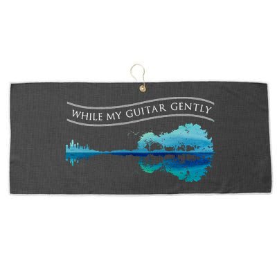 Womens Classic Rock Tee While My Guitar Gently Thebeatles Men Style VNeck Large Microfiber Waffle Golf Towel