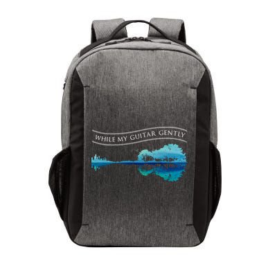 Womens Classic Rock Tee While My Guitar Gently Thebeatles Men Style VNeck Vector Backpack