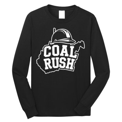 Wv Coal Rush With State And Miner Hard Hat Long Sleeve Shirt