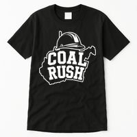 Wv Coal Rush With State And Miner Hard Hat Tall T-Shirt