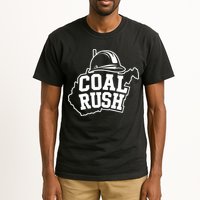 Wv Coal Rush With State And Miner Hard Hat Tall T-Shirt