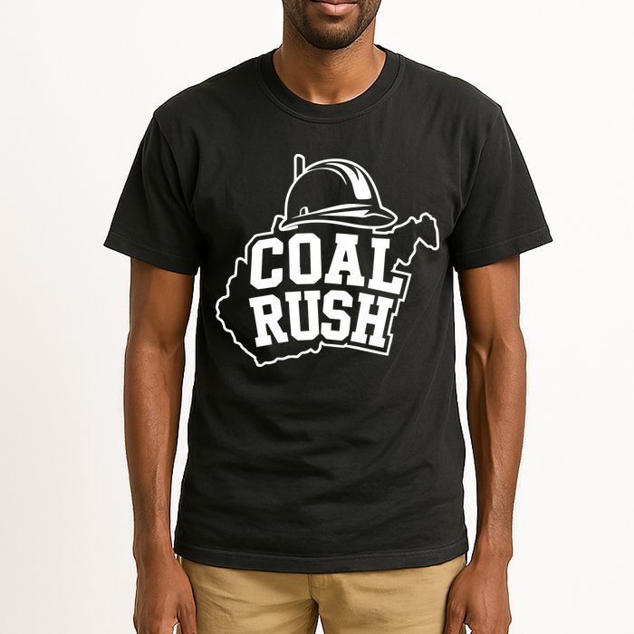 Wv Coal Rush With State And Miner Hard Hat Tall T-Shirt