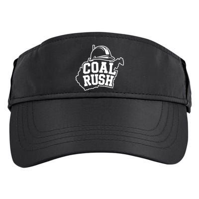 Wv Coal Rush With State And Miner Hard Hat Adult Drive Performance Visor