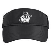 Wv Coal Rush With State And Miner Hard Hat Adult Drive Performance Visor