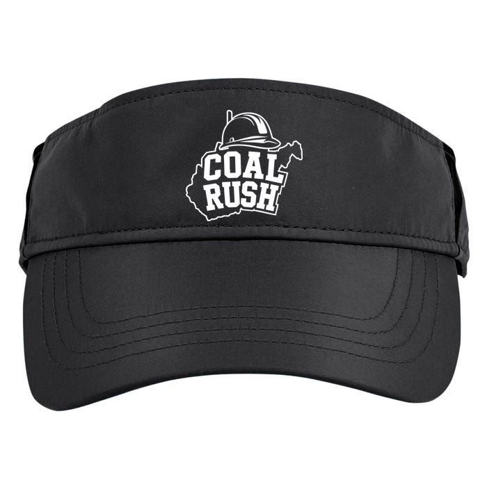 Wv Coal Rush With State And Miner Hard Hat Adult Drive Performance Visor