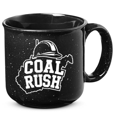 Wv Coal Rush With State And Miner Hard Hat 15oz Campfire Ceramic Mug