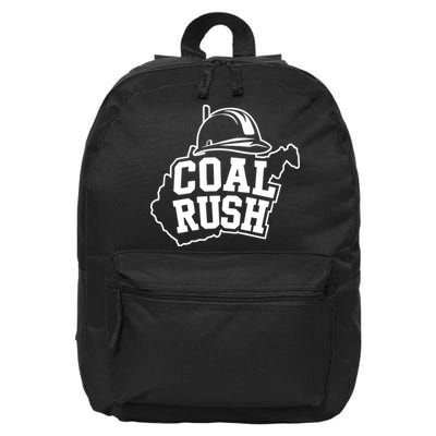 Wv Coal Rush With State And Miner Hard Hat 16 in Basic Backpack