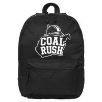 Wv Coal Rush With State And Miner Hard Hat 16 in Basic Backpack